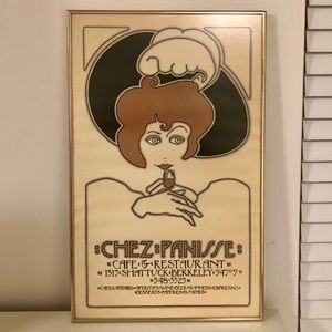 Chez Panisse 1st Birthday Red Haired Lady Poster